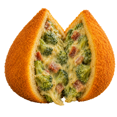 Coxinha de brócolis com bacon