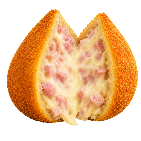 Coxinha de presunto e mussarela